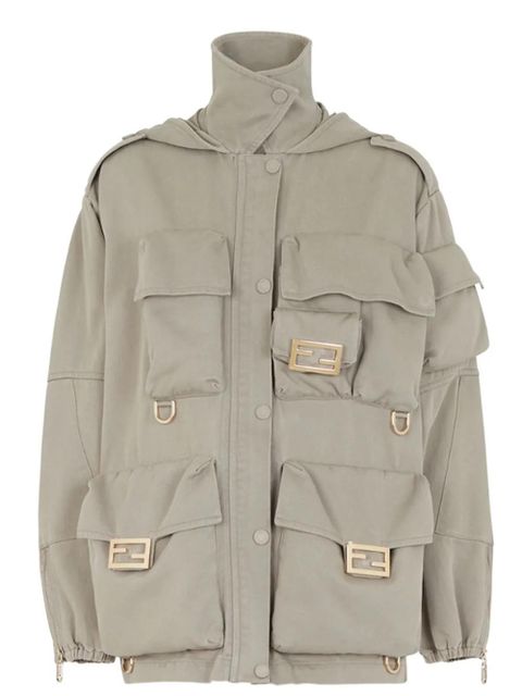 FENDI multi-pocket logo-plaque jacket - Neutrals - zdjęcie produktu nr 2