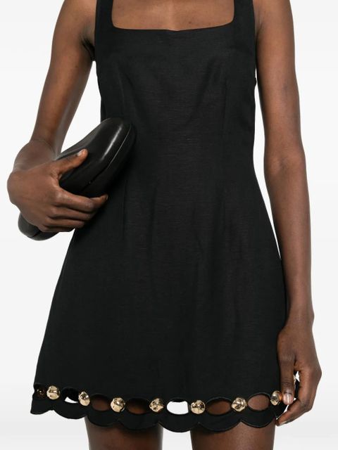 Simkhai scallop-trim mini dress - Black