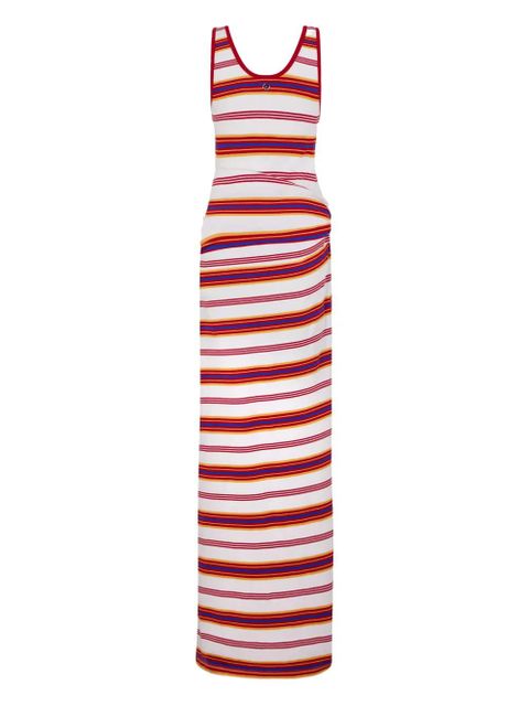 Rabanne striped maxi dress - White