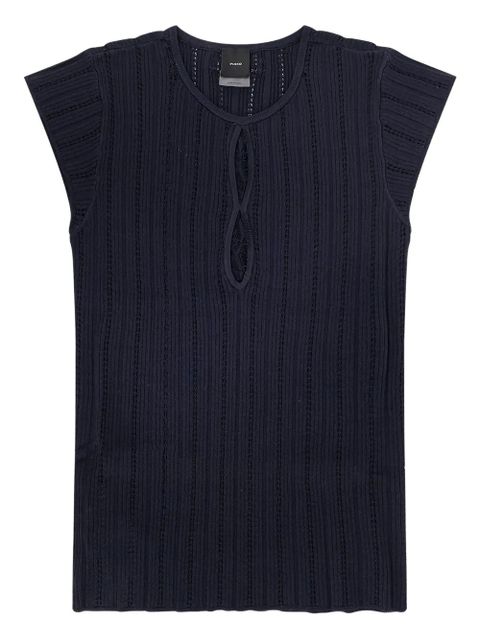 PINKO crew-neck sleeveless cutout-detail sweater - Blue - zdjęcie produktu nr 1