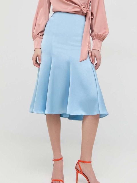 Trussardi spódnica kolor niebieski midi rozkloszowana - zdjęcie produktu nr 1