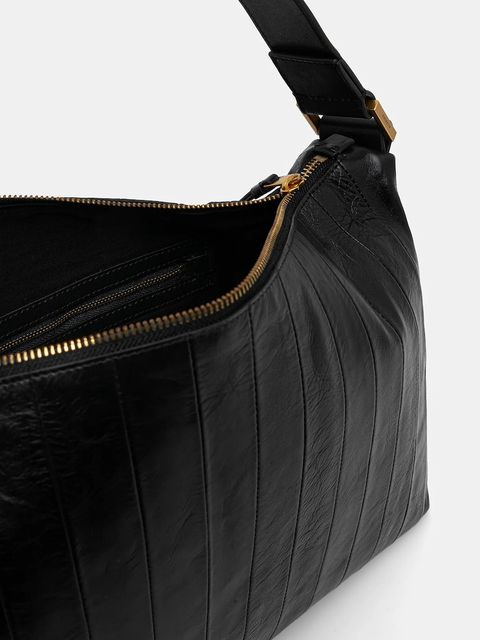 AllSaints torebka skórzana kolor czarny W561XD