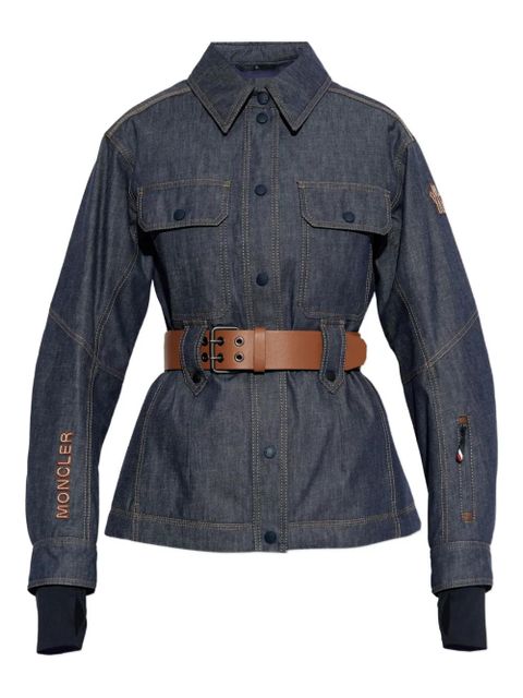 Moncler Grenoble belted denim jacket - Blue - zdjęcie produktu nr 1
