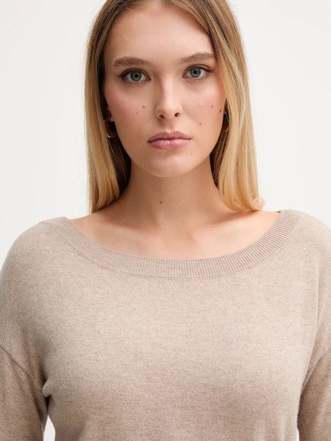 Gaudi sukienka kolor beżowy maxi prosta 521FD13001