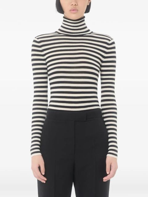 Valentino Garavani striped logo-detail sweater - White