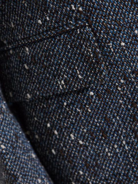 Self-Portrait bouclé blazer - Blue