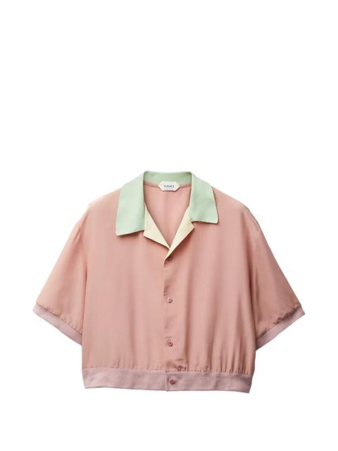 Versace silk-poplin crop shirt - Pink - zdjęcie produktu nr 1