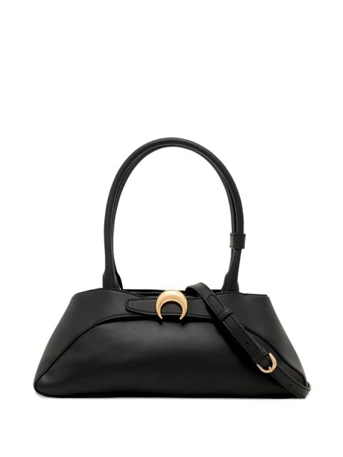 Marine Serre medium Aurora smooth-leather tote bag - Black - zdjęcie produktu nr 1