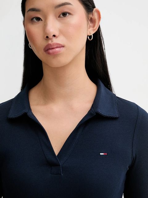 Tommy Jeans longsleeve kolor granatowy DW0DW21933