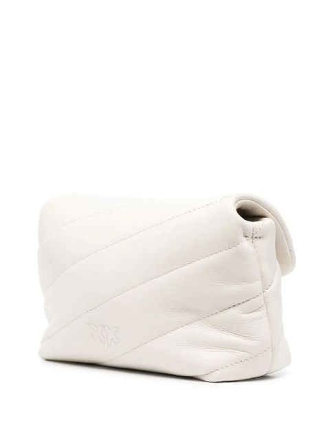 PINKO Love Baby Puff leather crossbody bag - White