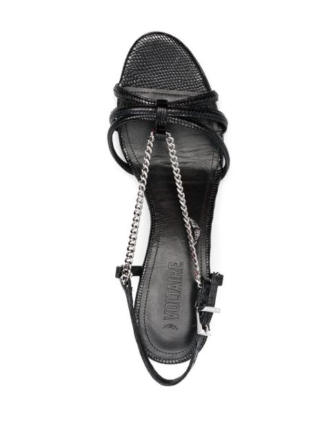 Zadig&Voltaire Sleepless leather sandals - Black