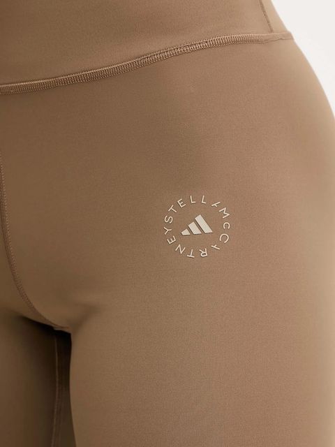 adidas by Stella McCartney szorty do jogi damskie kolor brązowy gładkie high waist KA0631