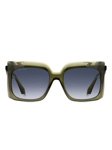 ETRO geometric-frame sunglasses - Green - zdjęcie produktu nr 1
