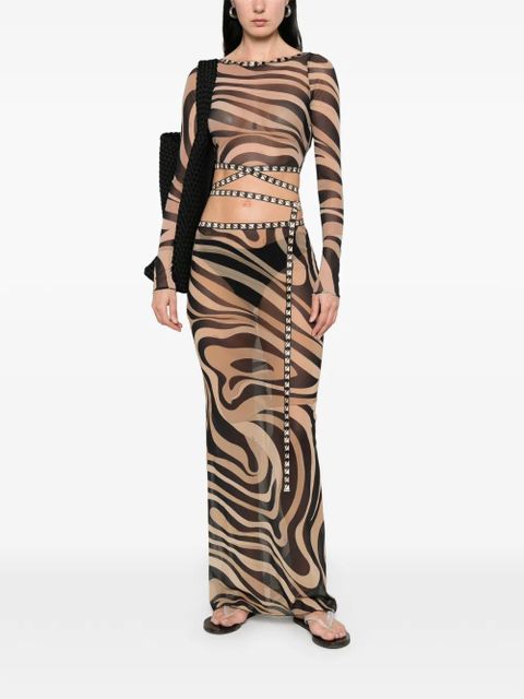 PUCCI Marmo-print long-sleeved top - Black - zdjęcie produktu nr 2