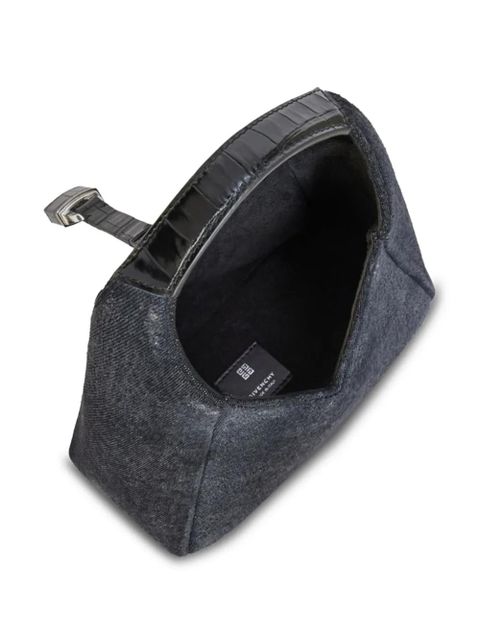 Givenchy mini G-Lock denim shoulder bag - Black