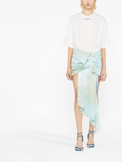 Off-White draped-skirt minidress