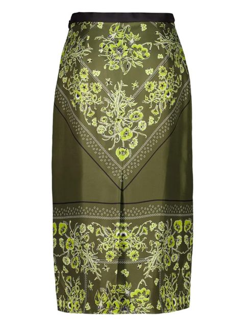 Gucci floral silk skirt - Green