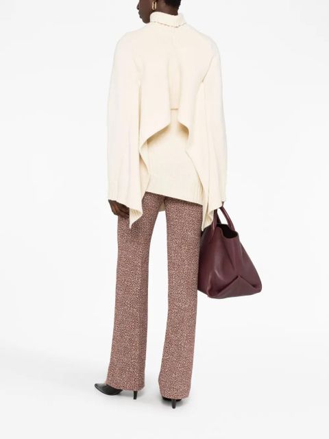 Jil Sander detachable-panel ribbed-knit jumper - Neutrals