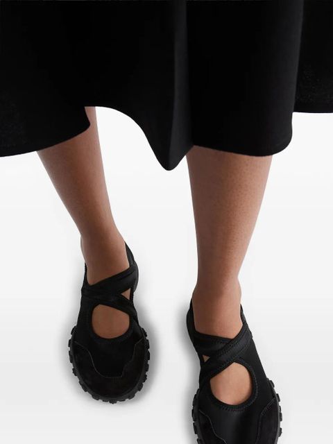 Jil Sander Moon cross-over balet flats - Black