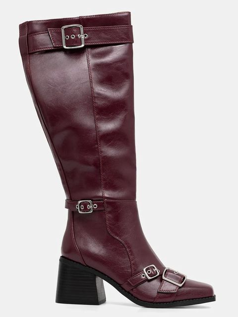 Steve Madden kozaki Z-Town damskie kolor bordowy na słupku 11004810 - zdjęcie produktu nr 2