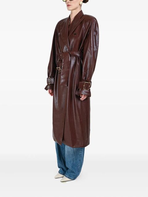 Rowen Rose double-breasted belted coat - Brown