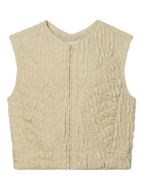 Tory Burch quilted sleeveless vest - Neutrals - zdjęcie produktu nr 1