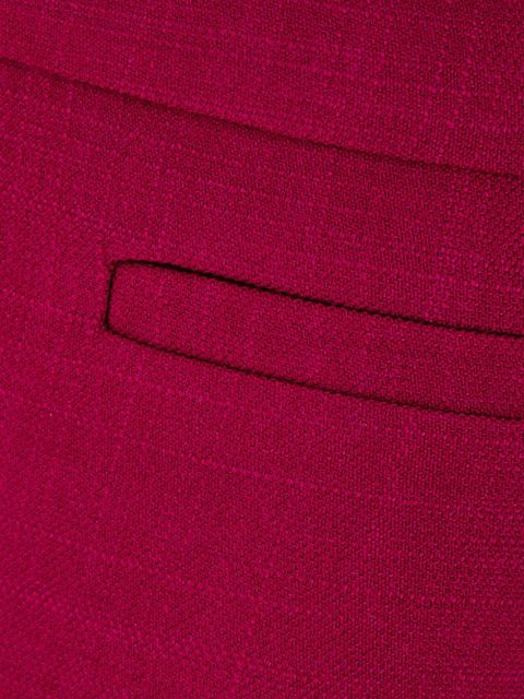 FENDI wool-blend cropped trousers - Red