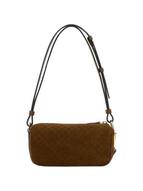 Gucci GG motif suede shoulder bag - Brown - zdjęcie produktu nr 2