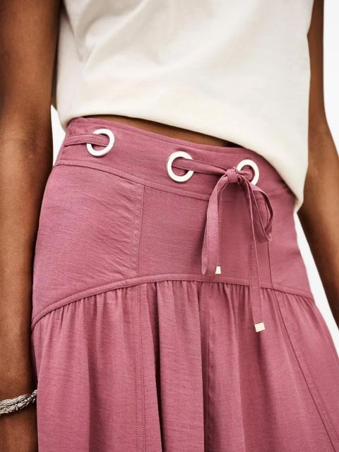 Ba&Sh Donia eyelet-embellished drawstring skirt - Pink