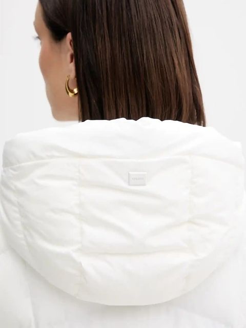 Geox kurtka ANYLLA kolor biały zimowa oversize W4628Q T3144