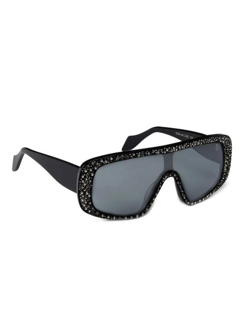PINKO crystal-embellished geometric sunglasses - Black - zdjęcie produktu nr 2