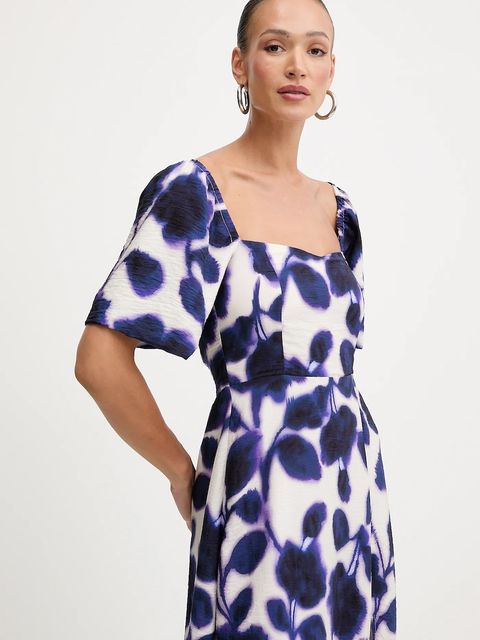 Morgan sukienka kolor granatowy midi rozkloszowana RYAO.F