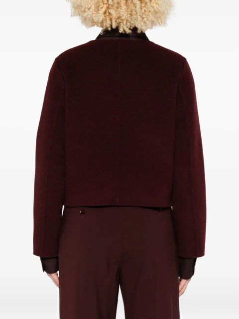 Maje button-fastening flap-pockets cropped jacket - Red - zdjęcie produktu nr 2