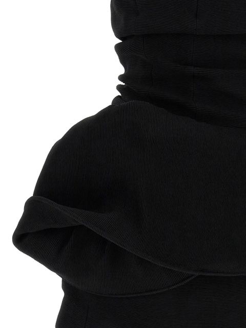 Magda Butrym ribbed draped mini dress - Black