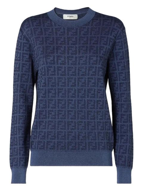 FENDI patterned sweater - Blue - zdjęcie produktu nr 1