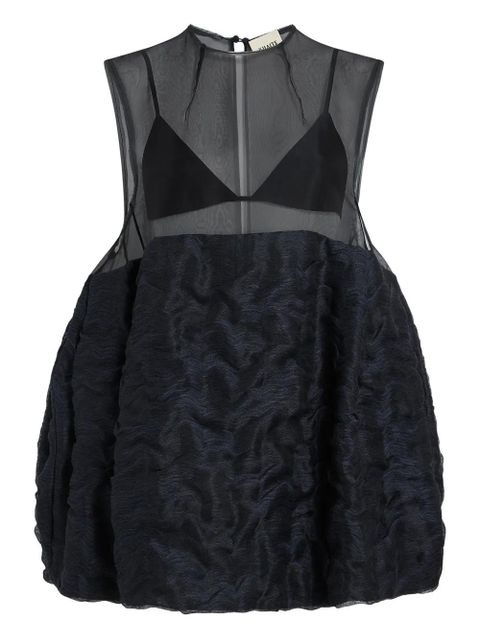 KHAITE Blair textured mini dress - Blue - zdjęcie produktu nr 1