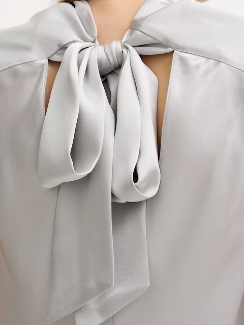 Pinko bluzka damska kolor szary gładka 106080 A1Y5