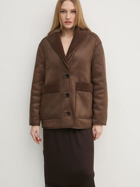 Hoss Intropia kurtka damska kolor brązowy przejściowa 5458312