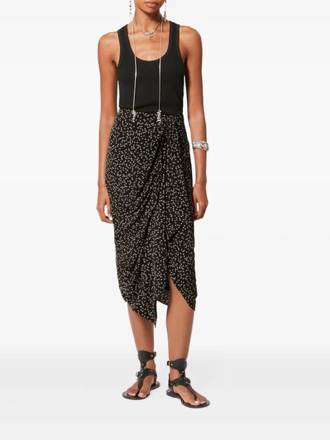 MARANT ÉTOILE Zaine draped midi skirt - Black - zdjęcie produktu nr 2