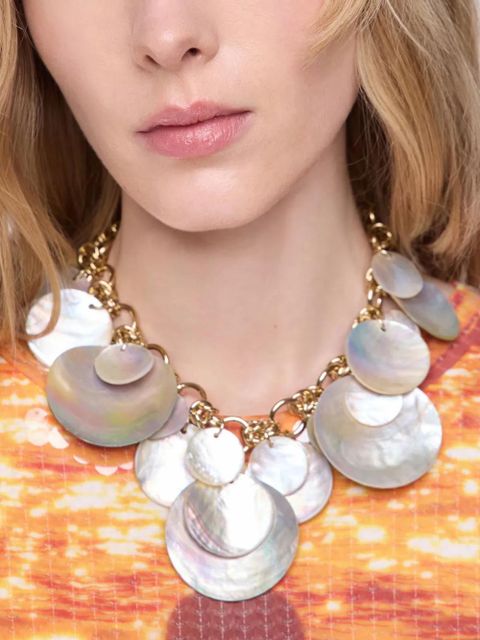 Rabanne shell-discs necklace - Neutrals - zdjęcie produktu nr 1