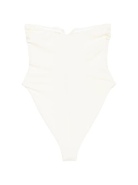 La Reveche Alya floral-appliqué swimsuit - Neutrals - zdjęcie produktu nr 2