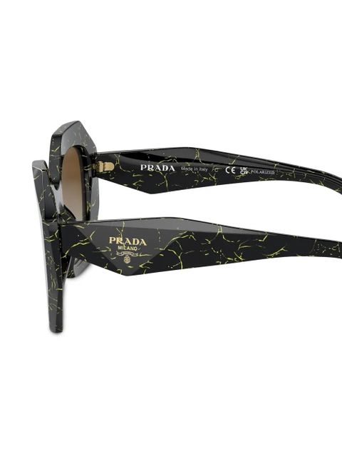 Prada Eyewear marble-print logo sunglasses - Black