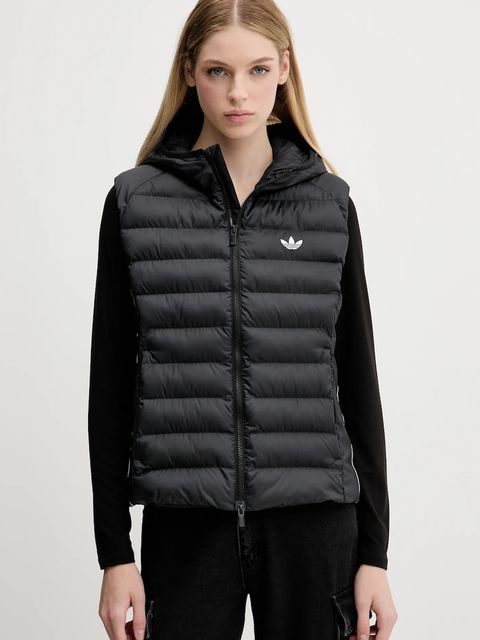 adidas Originals bezrękawnik Slim Vest kolor czarny przejściowy JX2943 - zdjęcie produktu nr 1