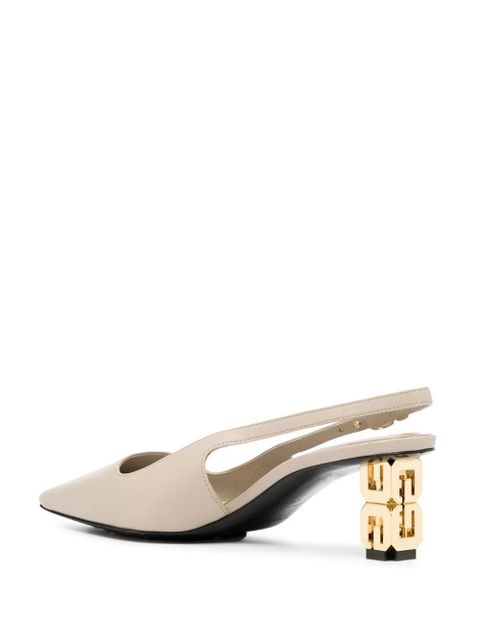 Givenchy G-cube 50mm slingback heels - Neutrals