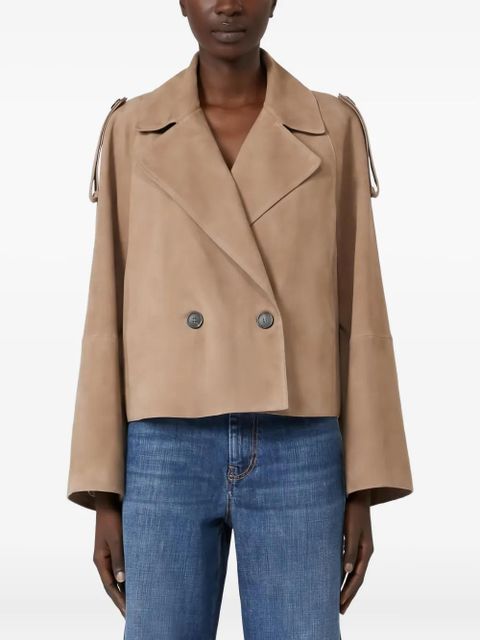 Weekend Max Mara double-breasted suede jacket - Brown - zdjęcie produktu nr 2