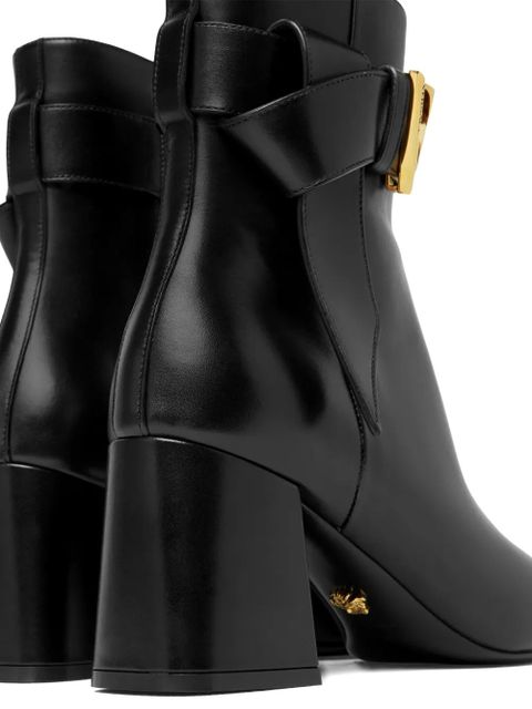 Versace 70mm leather boots - Black