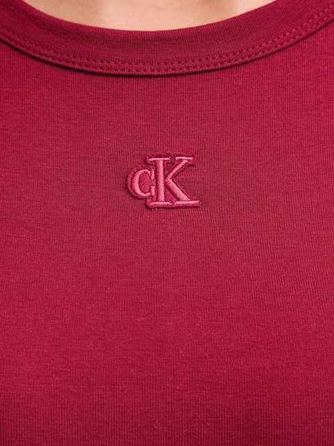 Calvin Klein Jeans sukienka kolor bordowy mini dopasowana LV047D217G