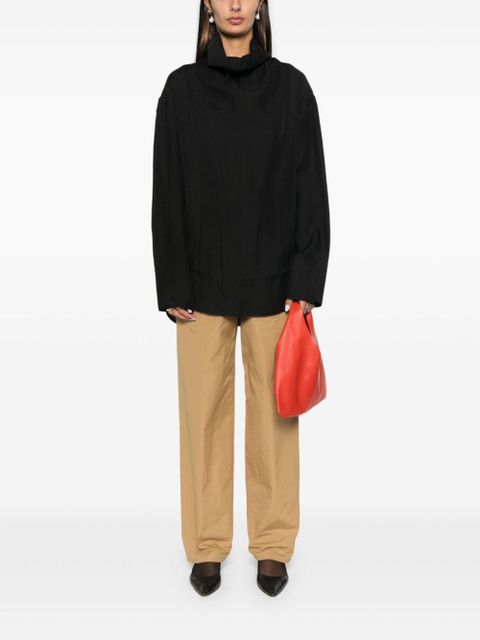 TOTEME funnel-neck organza blouse - Black - zdjęcie produktu nr 2