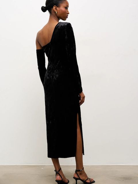 Answear.LAB sukienka kolor czarny midi dopasowana - zdjęcie produktu nr 2