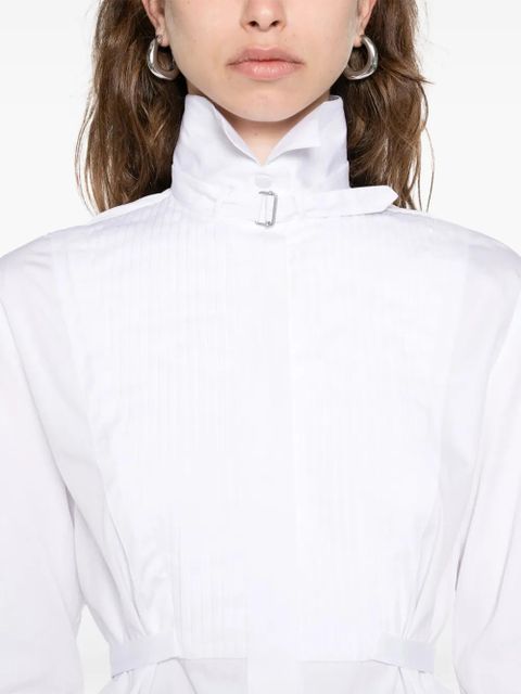 Alexander McQueen pleated panel shirt dress - White